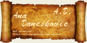 Ana Danesković vizit kartica